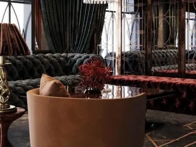 living style European room 3D model