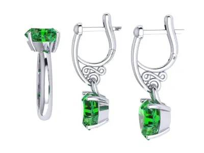 Ring boutique Heart set 3D print model