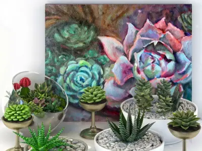 Flowers collection 03 3D model