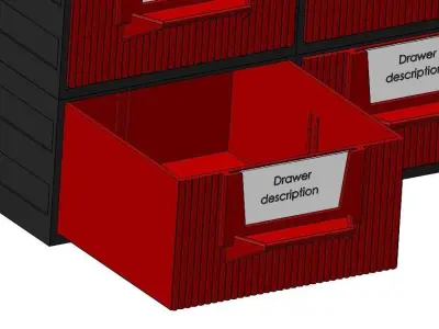 Modular drawers  for electronic parts and etc 3D model