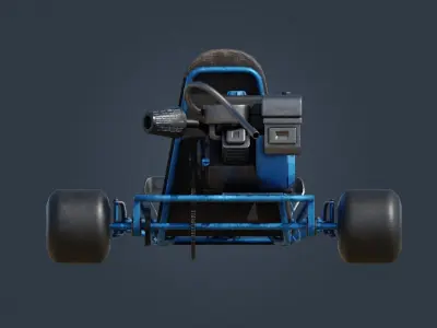 Gokart PBR low-poly Low-poly 3D model