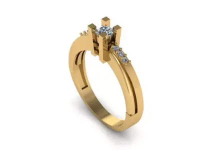 new wedding ring for daimonds 3D print model