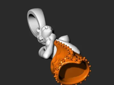 THE PENDANT IS A NAKED GIRL Printable Model 3D print model