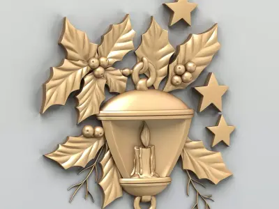 Carved decor central 022 3D model