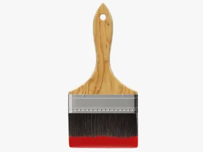 Wide painting brush 02 3D model