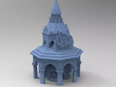 STEAMPUNK Tower Medieval 1  3D model