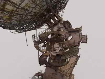 Abandoned Radar Station-Satellite Dish 3D model