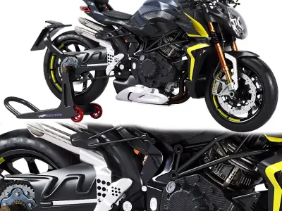 2021 MV Agusta Brutale 1000 RR Low-poly 3D model