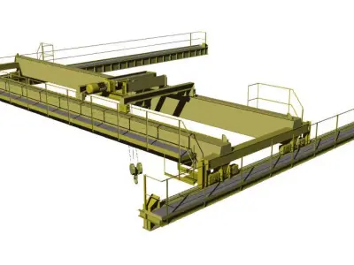 Industrial crane 3D model