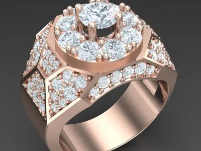 Luxury Men Rings Designs 5MR062 3D print model