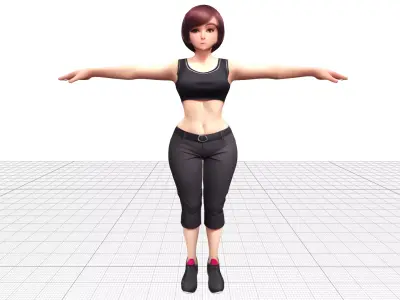 AvaFit 3D Fitness Model Low-poly 3D model