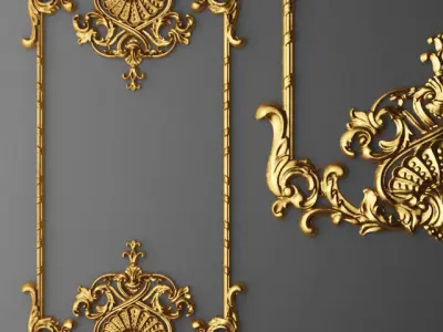 Collection stucco molding frame 1 3D model