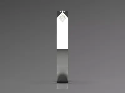 Man White Gold Geometric stl Ring Model mr0243 3D print model