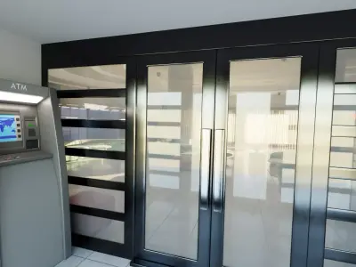 Post Office Interior V4 - Fully Equipped Commercial Environment Low-poly 3D model