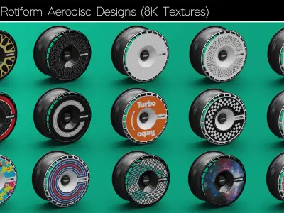 Rotiform Aerodisc Turbofan Rim 3D Model and Designs 3D model