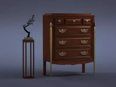 cabinet cabinet wardrobe sofa bed table bookshelve 3D model