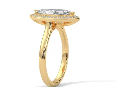 solitaire ring with detail images and 360 render videos 86 3D print model