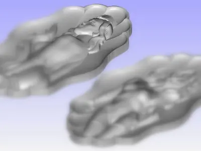 Panel - two girl 3D print model