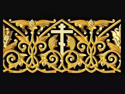 Central decor ornament for furniture 3D model 801