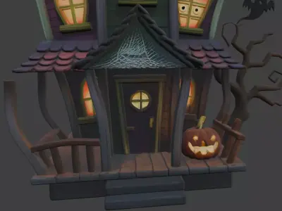 Halloween Mansion 3D Model for 3D Print 3D print model