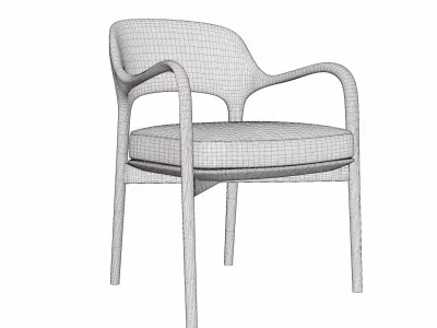 Wood chair 3D model purchase