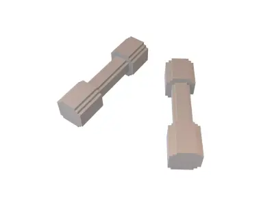 Voxel Style DumbBell v1 010 Low-poly 3D model