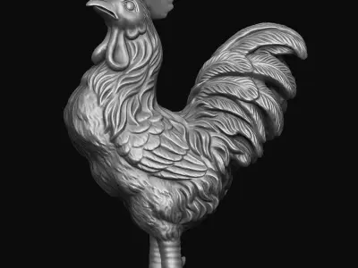 Rooster Statue 3D print model