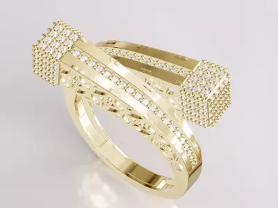 Jewelry Diamond Ring Model RG15 Free 3D print model