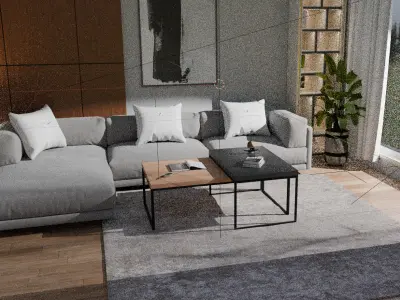 Luxury Modern Sofa Set  3D model