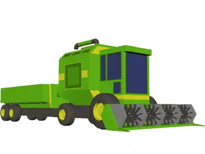 Combine Harvester Low Poly Free low-poly 3D model