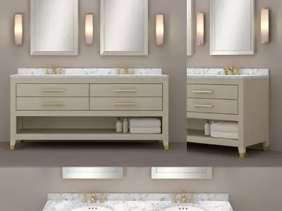 GRAYDON SHAGREEN DOUBLE WASHSTAND 3D model