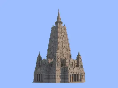 Southeast Asian Tower Architecture 3D model