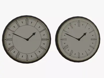 Free Old Wall Clock Free low-poly 3D model
