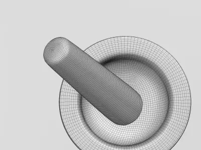 polypasta - mortar with pestle 03 3D model