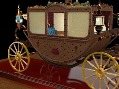 Chinese ancient carriage 3D model