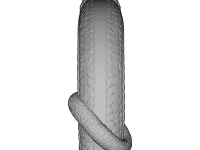 High Detail Snake Letter G Pendant Sculpted 3D Print Model 3D print model