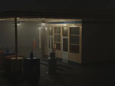 Old Gasoline Station 3D model