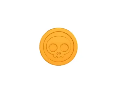 Print003 Coin Skull 3D print model