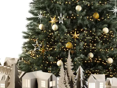 Christmas Tree and Decoration set02 3D model