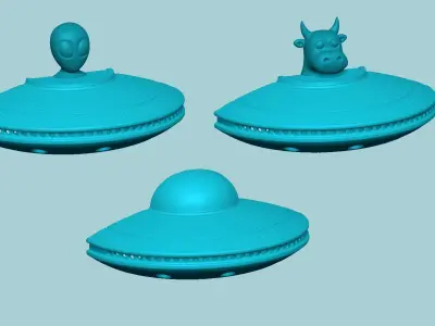 Alien UFO Wall Light Spaceship - Creative STL 3D print model