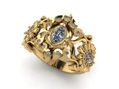 indian Ring 3D print model