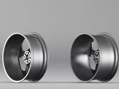 001655 3D Scan of Car Alloy Wheel Rim 3D print model