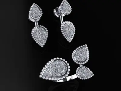 Ring and Earrings 166 3D print model