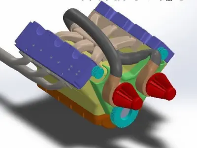 V6 ENGINE 3D model