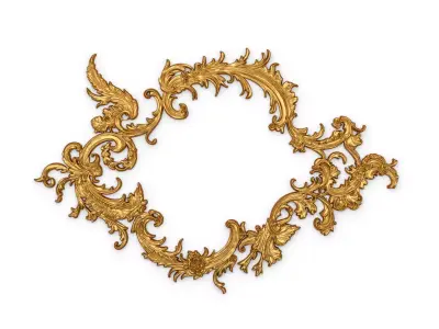 Plaster decorative frame ornament 27 3D model