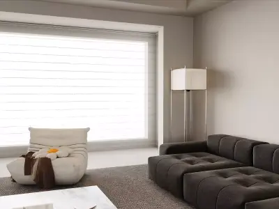 Modern Minimalist Living Room 3D model