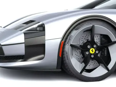 Ferrari SC40 2025 LowPoly Low-poly 3D model