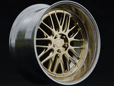 BBS LM Aftermarket Wheel Low-poly 3D model