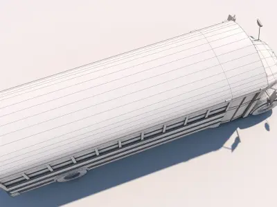 School Bus Low-poly 3D model