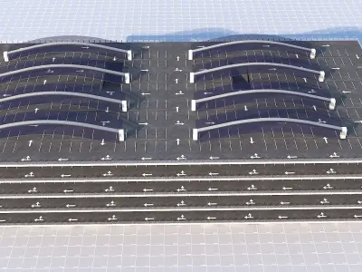 3D Multi -Storey Parking - Floor Parking 2 Low-poly 3D model